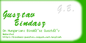 gusztav bindasz business card